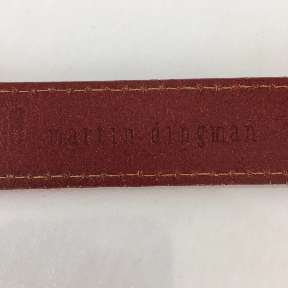 Martin Dingman Men’s Brown Leather Belt Size XL Italian Made Preppy Old Money
